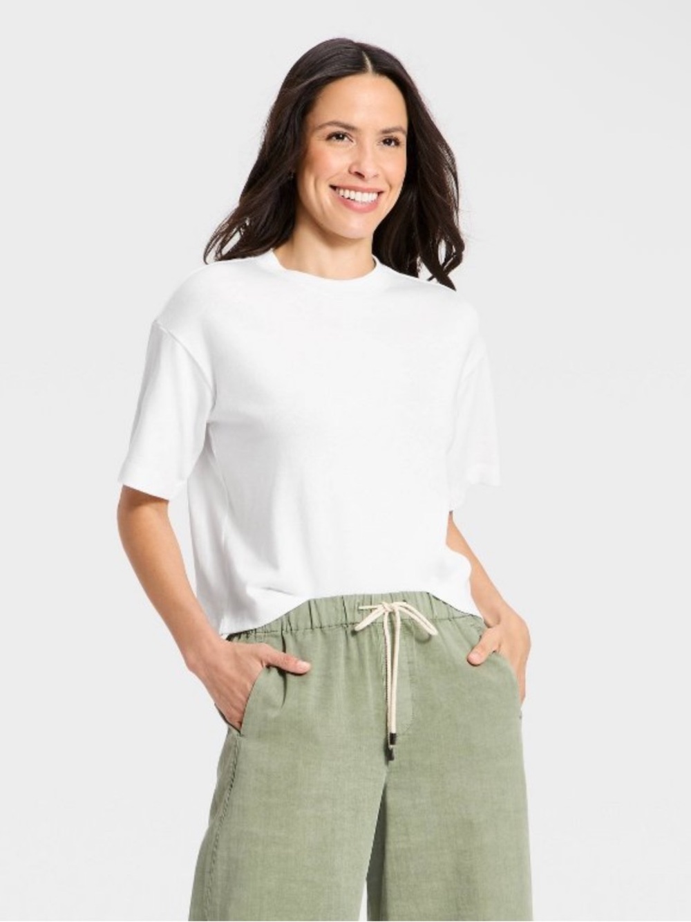 Universal Thread - Women's Vintage Jersey Crew Neck T-Shirt White L